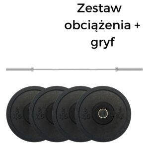 Zestaw obciążenia olimpijskie + gryf 4x5kg