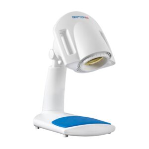 Lampa Bioptron Pro1 do gabinetu fizjoterapii ze statywem stołowym