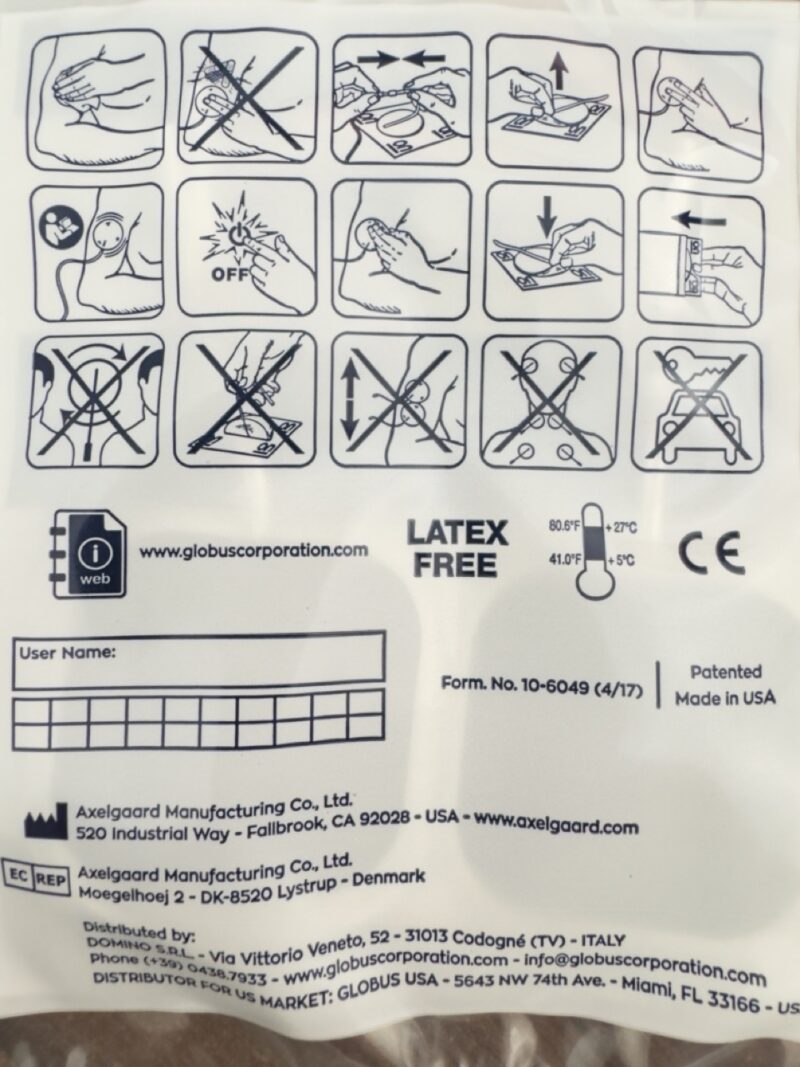 globus elektrody myotrode plus, 50 x 90 mm, 4 sztuki