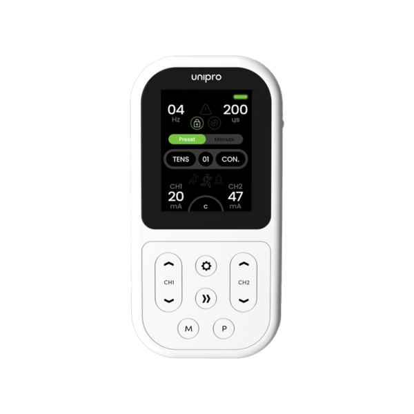 wielofunkcyjny elektrostymulator unipro (tens+ems+inf+mik)